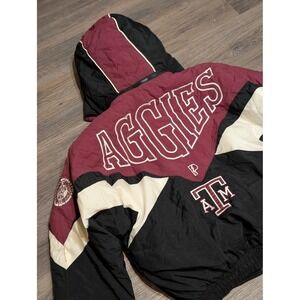 Pro Player Texas A&M Aggies Kids Large 16-18 Vintage 90s Puffer Jacket Maroon